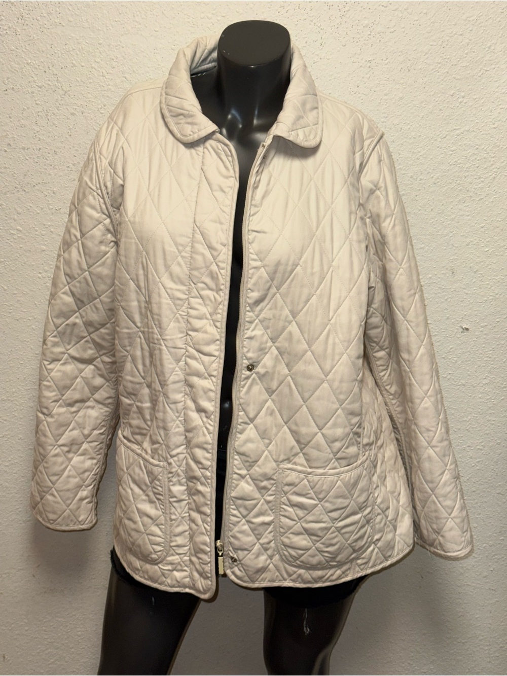 Van Heusen Cream Quilted Puffer Jacket